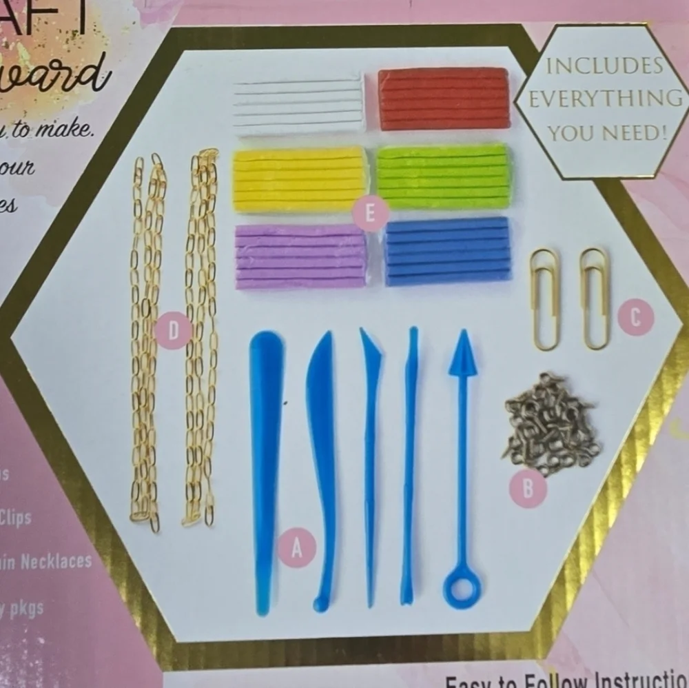 CRAFT Forward | Ages 8+ Clay Jewelry Making Crafting Kits | Two Sets! | NIB!